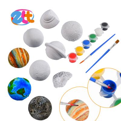 China Children's DIY Space Paper Educational Theme Drawing Solar System Painting Toys Set For Children for sale