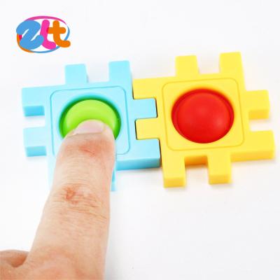 China Building Block DIY Noise Push Bubbles Building Block Toy For Kids Educational Push Button Assembly Toys for sale