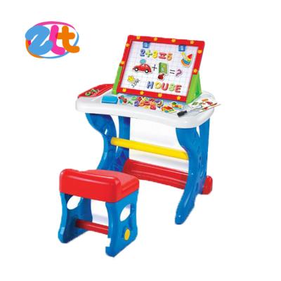 China Modern multifunctional magnetic study table and chair, kids plastic study table for sale