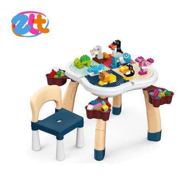 China Multifunctional Children's Multifunctional Building Block Table Educational Assembling Toy for sale