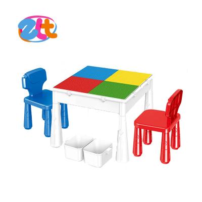 China 2019 new plastic toys building block table multifunctional educational children for sale