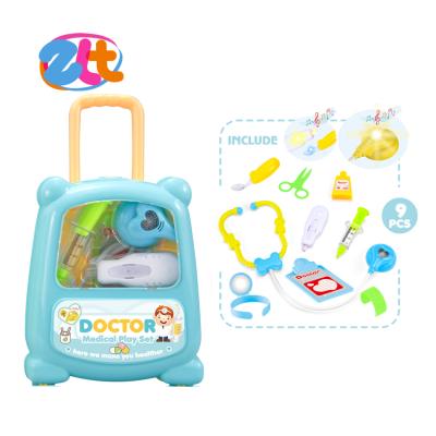 China Cheap Price New Pretend Game Toys Doctor Kit With Light And Music 9pcs for sale