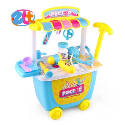 China Improve Practical Capacity Table Trolley Play Set Cart Toys Medical Doctor For Kids for sale