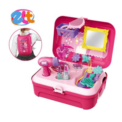 China Eco-friendly Material Girls Makeup Dress Up Games Cosmetic Set Toys 21pcs for sale