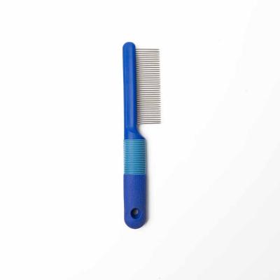 China Factory Customized Viable Size Pet Comb Brush Removal Metal Blue Pet Grooming Needle Comb for sale