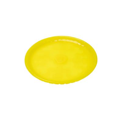 China Sustainable Easy Using Yellow Orange Or Customized Silicone Dog Food Dinner Bowl Dish For Pets for sale