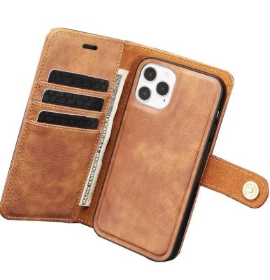 China Anti-falling New Arrival Two Function Card Slots Wallet Case Multifunctional Mobile Vegan Leather For iPhone Case For iPhone 11 12 Pro Max for sale