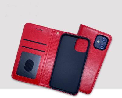 China Anti-fall Good Quality PU Leather Strong Magnetic Wallet Phone Case For iPhone 12 12mini 12pro 12proMax. for sale