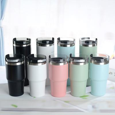 China New Fashion Viable Stainless Steel Straw Cups Vacuum Insulation Portable 20 Ounce Ice Tyrant Mug for sale