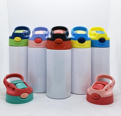 China Viable Upright Sublimation Tumblers Wholesale Sippy Cup 12 Ounce Mug Sublimation Water Bottle For Kids for sale