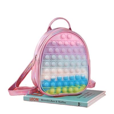 China 2021New Waterproof Fashion Funny Unique Colorful Bubble Kids The Gift Silicone Backpack Backpack For Children for sale