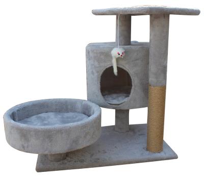 China Fashion Sustainable Design High Quality Plush Cat Tree For Cats To Play With Cat Climbing Frame for sale