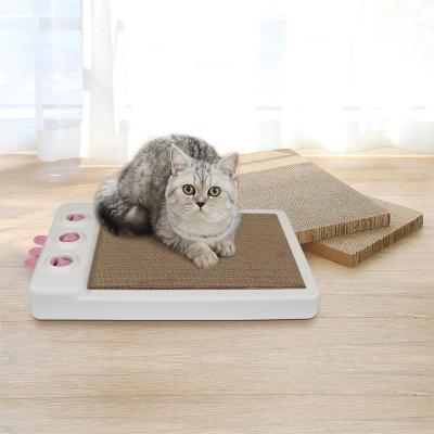 China Cat Scratcher Lounging Bed Cardboard Scratching Collection Toy Scratchy Box Lounge Durable Work Area Reversible Viable for sale