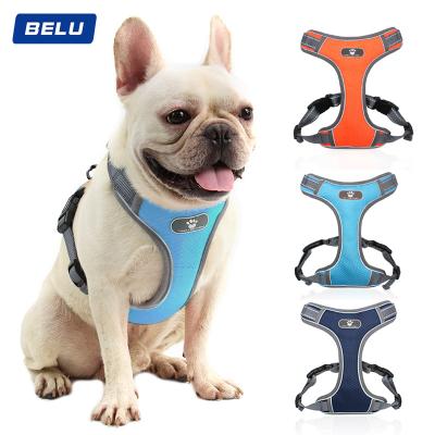 China Padded Breathable Pet Harness Amazon Pet Accessories Dog Leash Collar Mesh Padded Hot Selling Reflective Dog Harness for sale