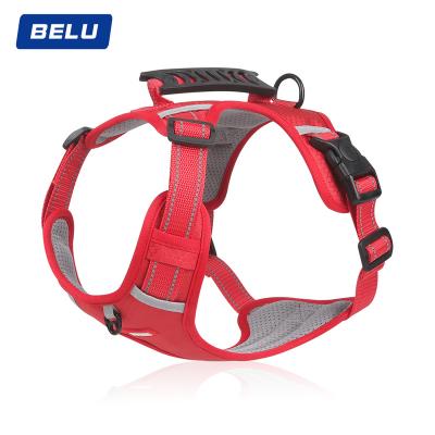 China Reflective Soft Padded No-Choke Adjustable Dog Harness With Easy Control Training Handle For Large Dogs for sale