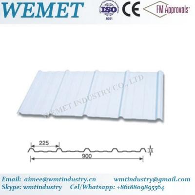 China Corrugated steel sheet for steel structure building facade WMT-15-225-900 for sale