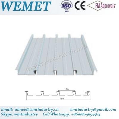 China Steel floor deck for steel structure building WMT 51-190-760 for sale