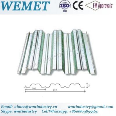 China Steel floor deck for steel structure building WMT 51-240-720 for sale