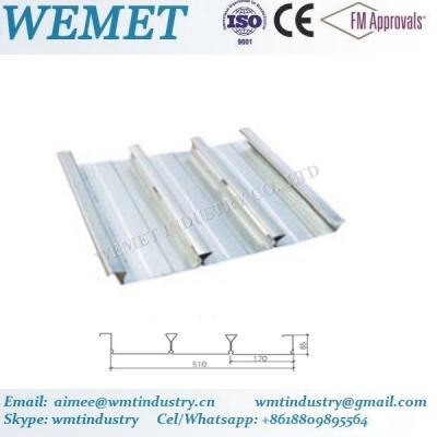 China Steel floor deck for steel structure building WMT 65-170-510 for sale