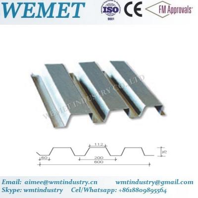 China Steel floor deck for steel structure building WMT 75-200-600 for sale