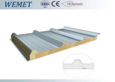 China New type rock wool fire proof insulated roof panel high strength 1000mm for sale