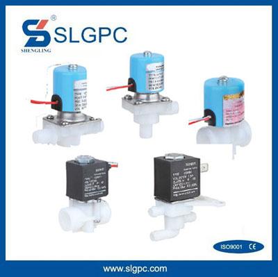 China PP POM Nylon SLGPC YCWS plastic shutoff valvula solenoid three way valve for sale