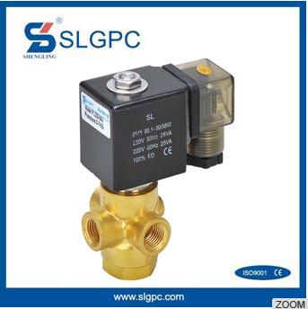 China Brass colsed normally operated wireless 24VDC directional solenoid valve SLGPC-3121-08 for sale