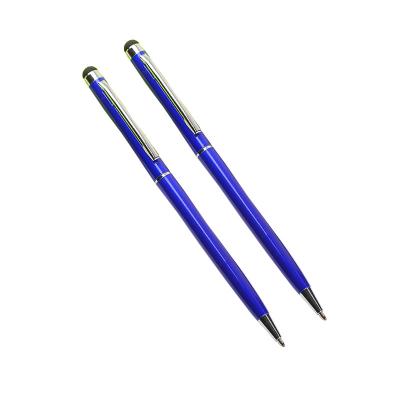 China Commonly Most Popular Thin Phone Writing Pen Metal Multifunction Ballpoint Pen With Custom Stylus Logo for sale