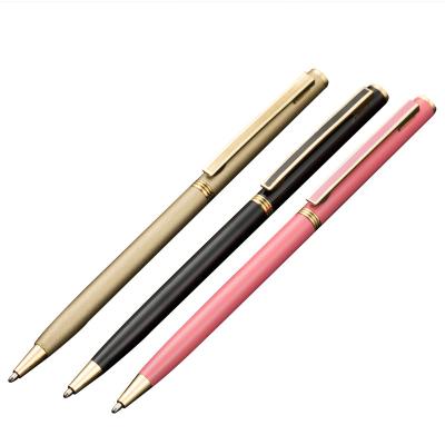 China Fluently writing 2022 top best selling short kids Pen Mini Metal Ballpoint Pen Gold red black ballpoint pen for sale