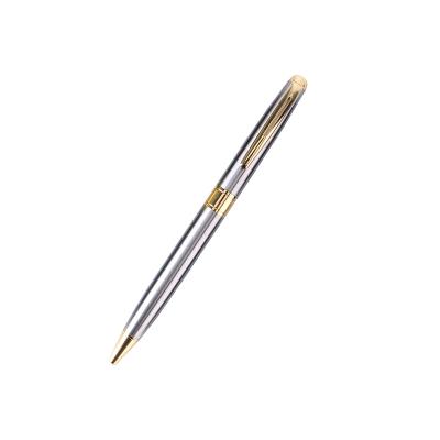 China Fluent Writing Best Selling Enrollment Pen Refill Twist Ballpoint Pen Logo Gold Silver Custom Pen For School Students for sale