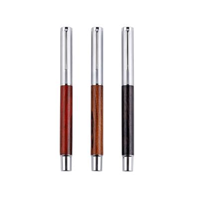 China Writing Fluently Most Popular Tending Pens Fine Seed Gel Pen Eco - Friendly Solid Wooden Roller Pen In Stock for sale