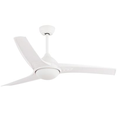 China Awesome Modern Nord Reverse Function Molded 3 ABS Blades Iron 110 Direct Drive 220V Cheap Bedlights 52inch White Ceiling Fan With LED Light for sale