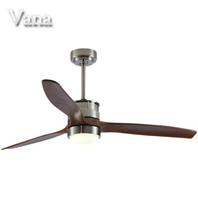 China Drak Three Blades Functions DC Motor Oscillating Electric Pure Copper Wooden Pure Copper Silent Ceiling Fan Forward and Reverse LED Decorative Wooden Ceiling Fan with Light for sale