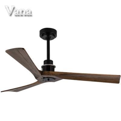 China Hotel 100 to 260V 50 to 60Hz Motor Rotation Saa Indoor Wooden Ceiling Fan Blades 52 Inch Living Room Ceiling Fan with European Style for sale