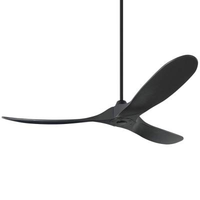 China Hotel Can Top 10 Large EC 3D DC Motor Decorative Black Ceiling Fan With Modern Luxury 3 Three Blades Wood for sale