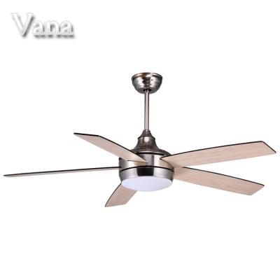 China Hotel Modern Industrial Type 52 MDF 36Inch Plywood Double Side Blades Heat Recovery Emergency Ceiling Fan With 5 Blades 48 LED Lights for sale