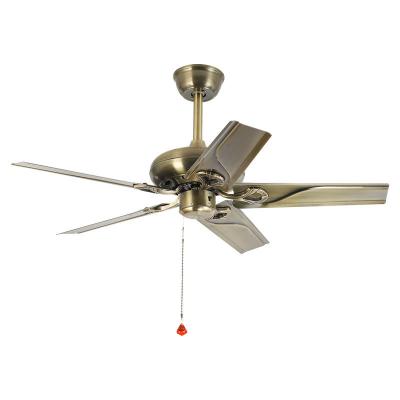 China Orient Thailand Designer Living Room Metal Blade Brass Plywood AC 46 Inch Vintage Luxury Decorative Antique Zhongshan Brass Ceiling Fan for sale