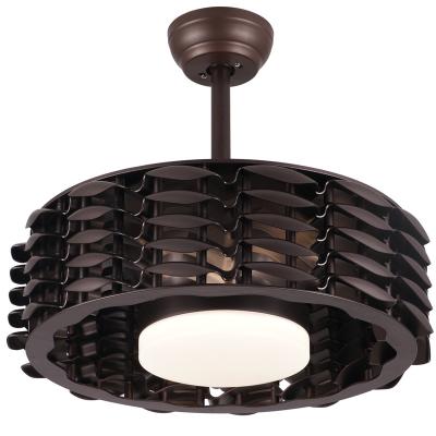 China No Blades Modern Chandelier No Blade Air Purifier Ceiling Fan With Round Design LED Light And Remote for sale