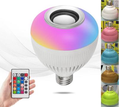 China Wireless  Colorful Bluetooth Music Light Bulb Smartphone APP Control Smart Lamp With Speaker for sale