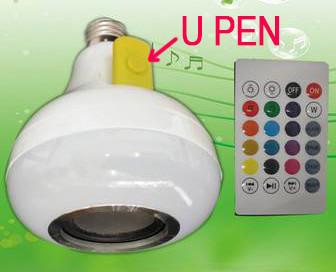 China House Bluetooth Color Changing Light Bulb , Custom Led Bluetooth Speaker Bulb for sale