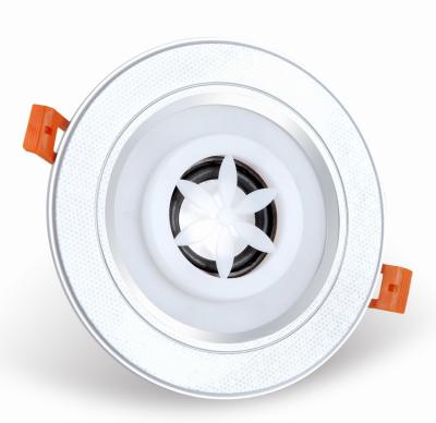 China Music Playing Bluetooth Recessed Light Speakers  , Ceiling Led Downlight With Bluetooth Speaker for sale