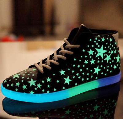 China Simulation Light Up Shoes , Fluorescent Glow Simulation Led Sneakers For Adults for sale