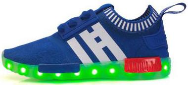 China Children Toddler Boy Light Up Shoes , USB Rechargeable Lighted Tennis Shoes for sale