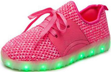 China Toddler Light Up Shoes Rechargeable Battery , Night Glowing Led Light Sneakers for sale