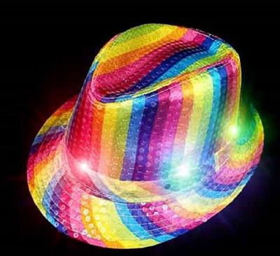 China Jazz LED Light Up Hats Colorful For Women & Men Adults Comfort Touch Breathable for sale