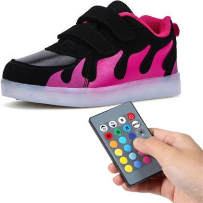 China USB Rechargeable Remote Control LED Shoes For Toddlers 11 Lighting Changing Modes for sale