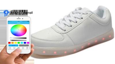 China Youth Students Light Up Dance Shoes , USB Rechargeable Light Up Shoes App Control for sale