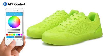 China Smart Phone APP App Controlled LED Shoes Womens / Men Led Luminous Sneakers for sale