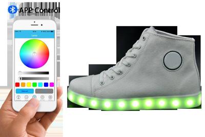 China App Controlled Light Up Shoes , Custom  Simulation Led Luminous Shoes for sale