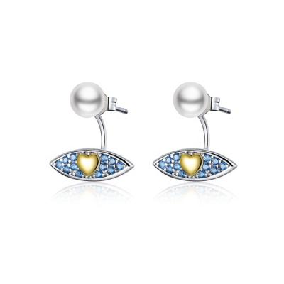 China OEM Youchuang fashion cute hypoallergenic luxury earring 925 sterling silver gold plated pearl designer earrings for sale